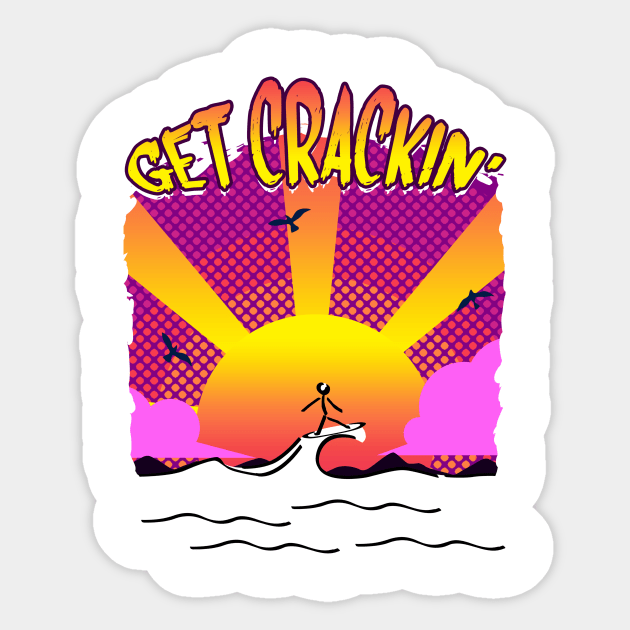 Surfing, Surfboard, Beach, Sunset, Ocean, Sea Sticker by Strohalm